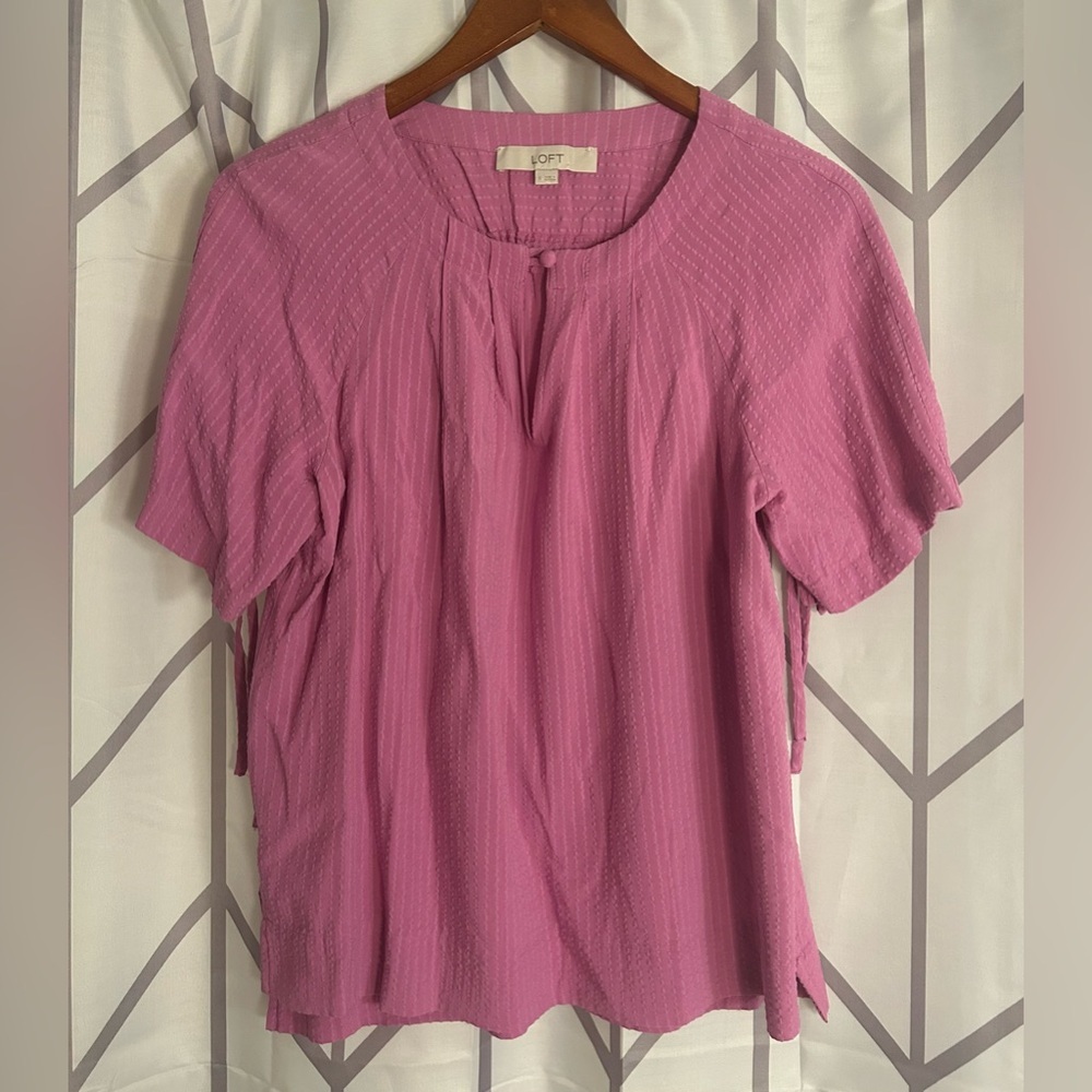 LOFT Lilac Textured Women's Blouse